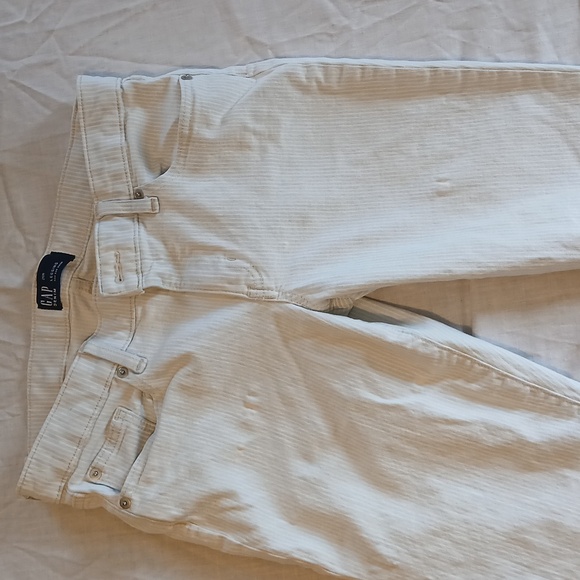 GAP Women's Light Blue Nd White Striped Leggings Size 26R - Picture 2 of 5